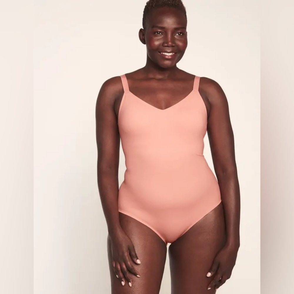 knix Peach Toned One-Piece Shapewear Bodysuit
